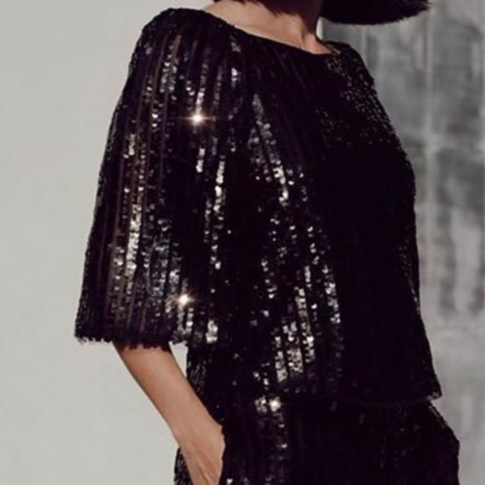 Bcbg glitter top xxs